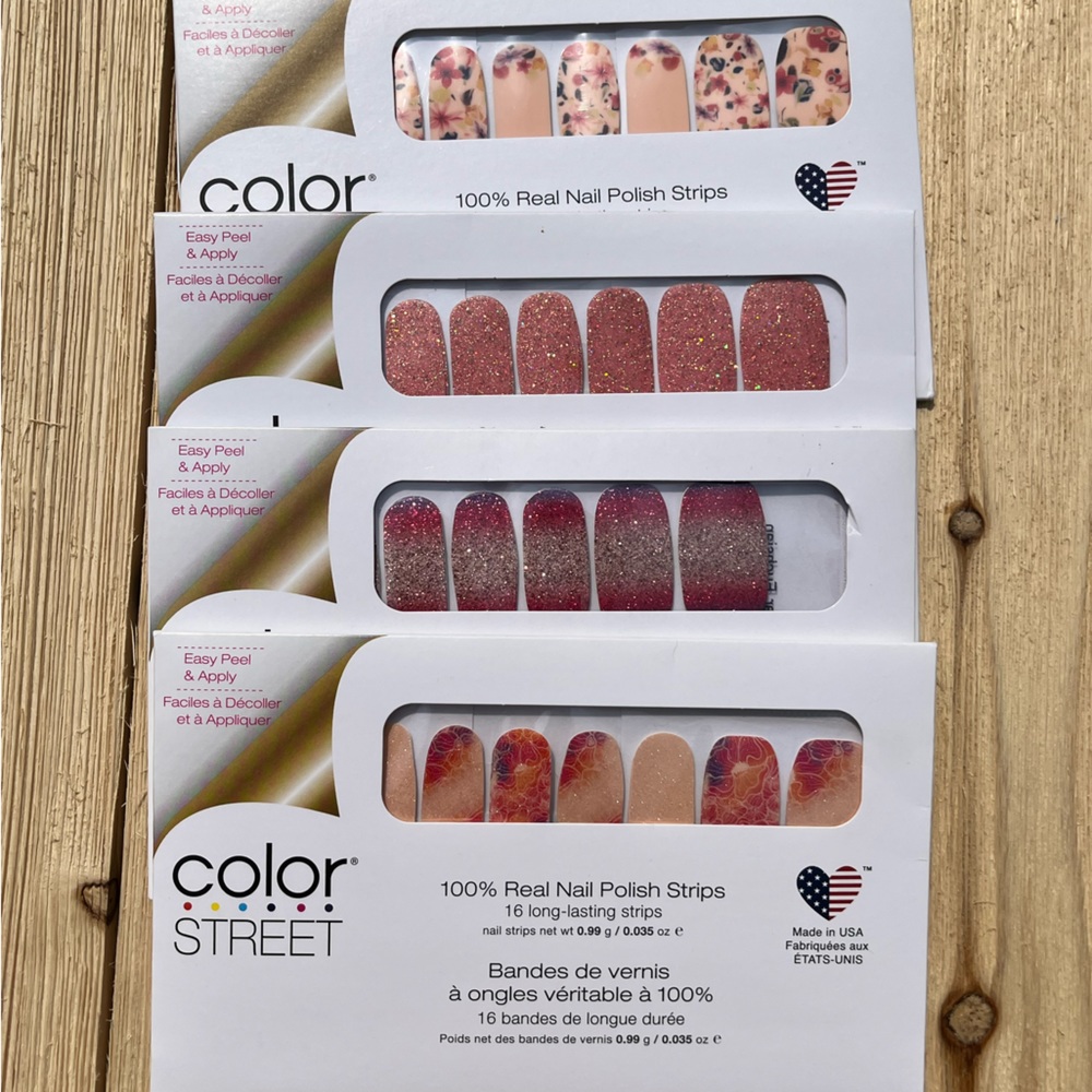 4-sets Color street nail polish strips